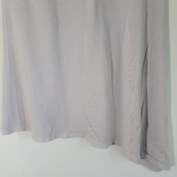 EILEEN FISHER Made in Italy Women Silk Cashmere Gray Metalic Tank Top Sz XS - Picture 5 of 11